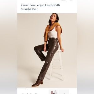 Abercrombies curve love vegan leather 90s straight
